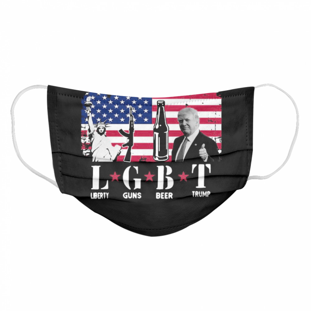 LGBT Liberty Guns Beer Trump American Flag Cloth Face Mask