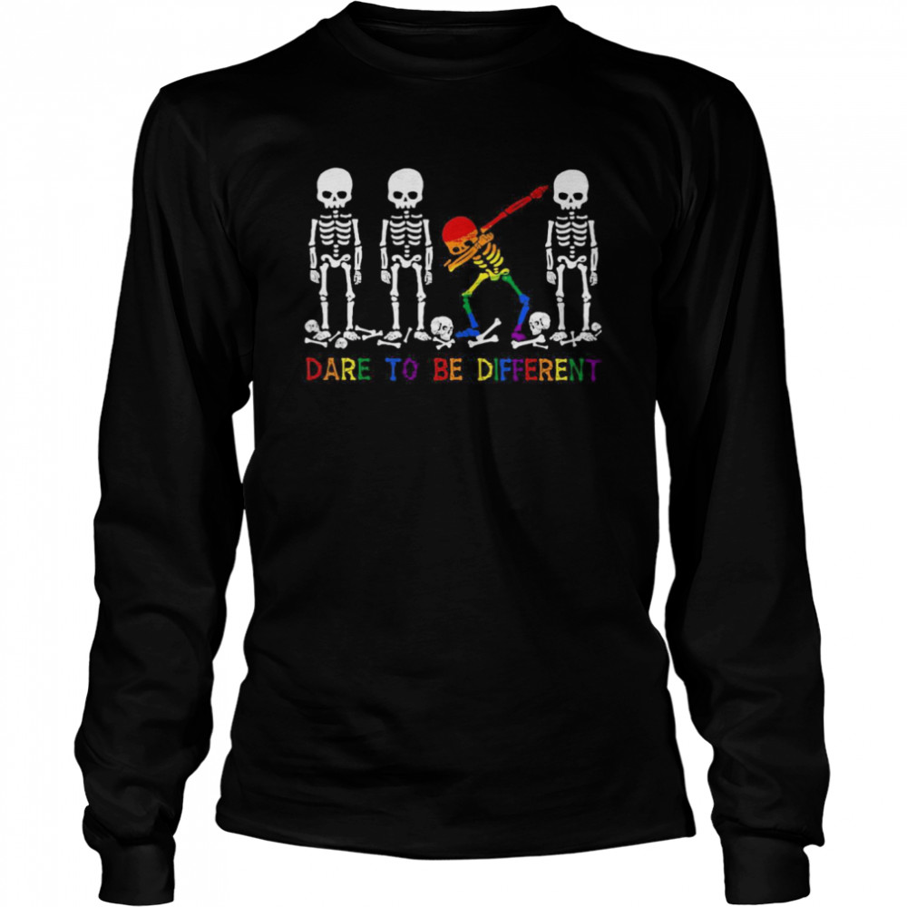LGBT Skeleton Dare To Be Different Long Sleeved T-shirt