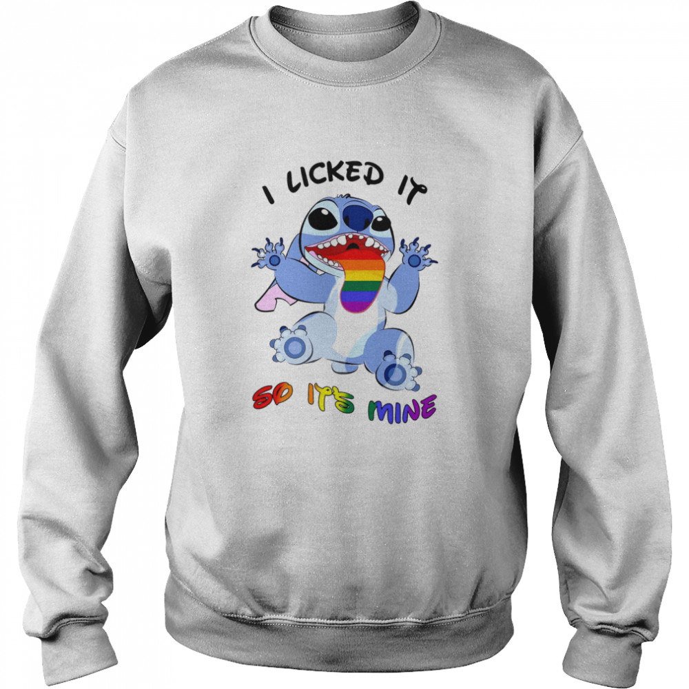 LGBT Stitch I Licked It So It's Mine Unisex Sweatshirt