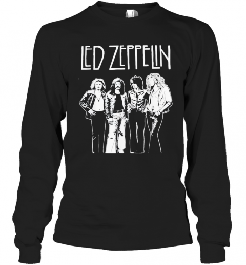 Led Zeppelin Members Vintage T-Shirt Long Sleeved T-shirt 