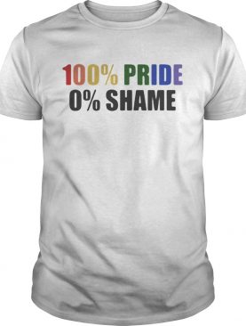 Lgbt rainbow 100 ride 0 shame shirt