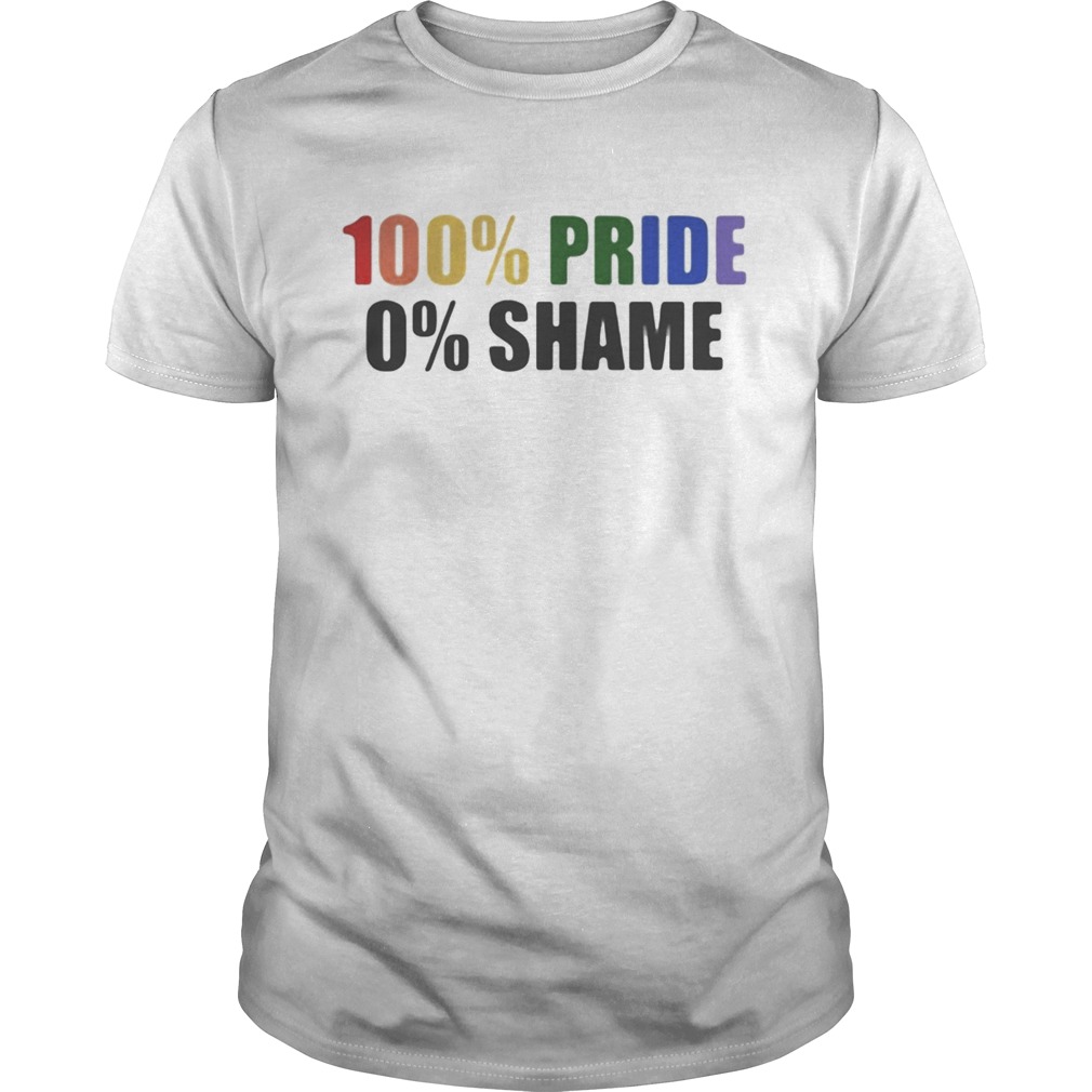 Lgbt rainbow 100 ride 0 shame shirt
