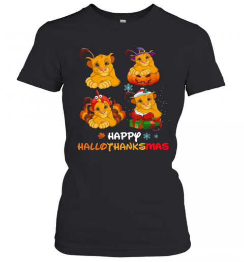 Lions Happy Hallothanksmas T-Shirt Classic Women's T-shirt
