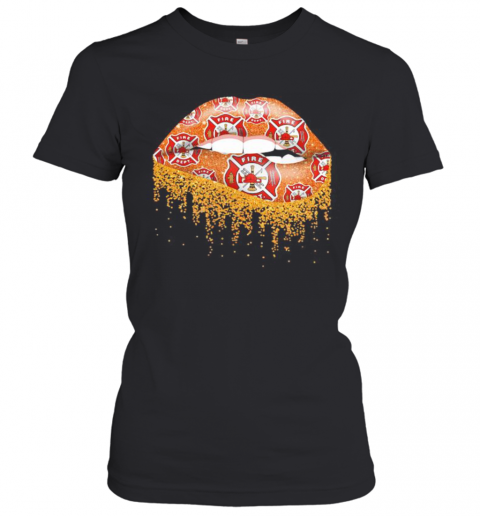Lips Firefighter Logo Diamond T-Shirt Classic Women's T-shirt