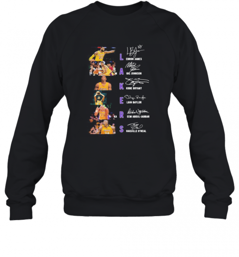 Los Angeles Lakers Basketball Signatures T-Shirt Unisex Sweatshirt