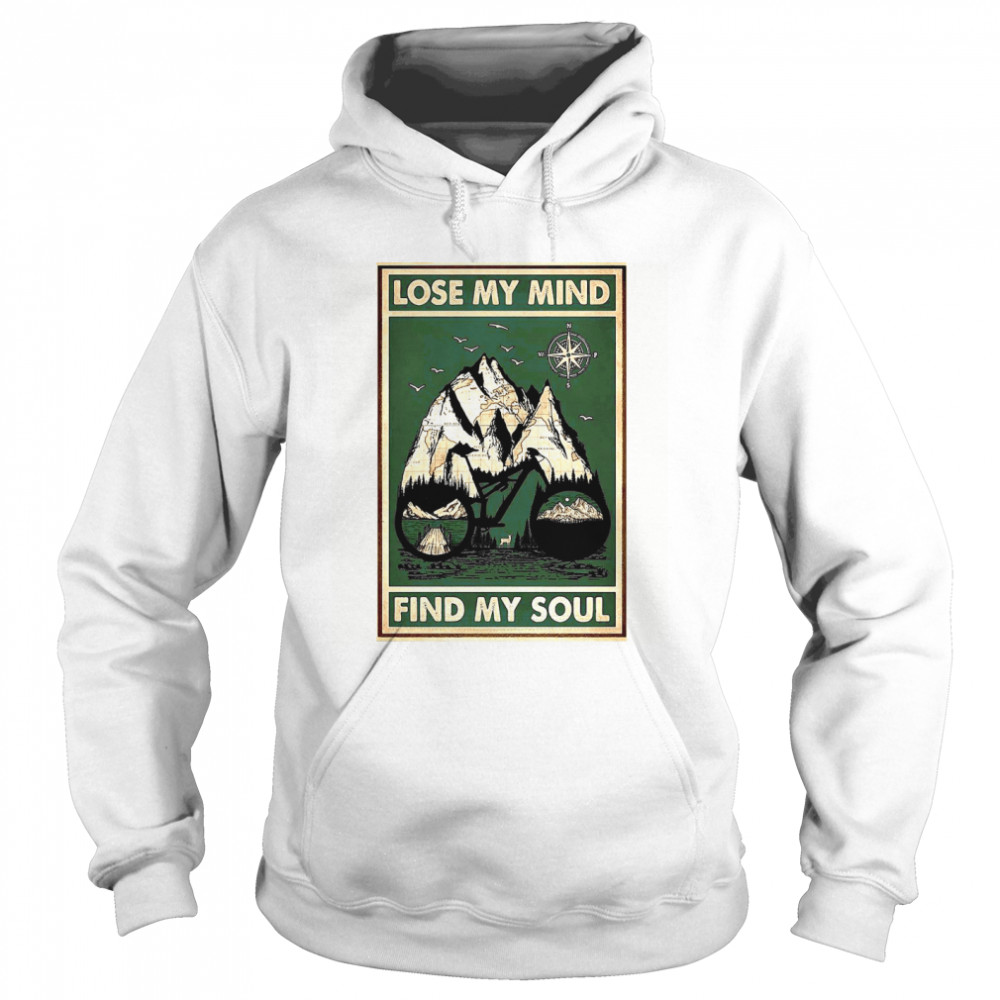 Lose My Mind Find My Soul Cycling Vertical Poster Unisex Hoodie