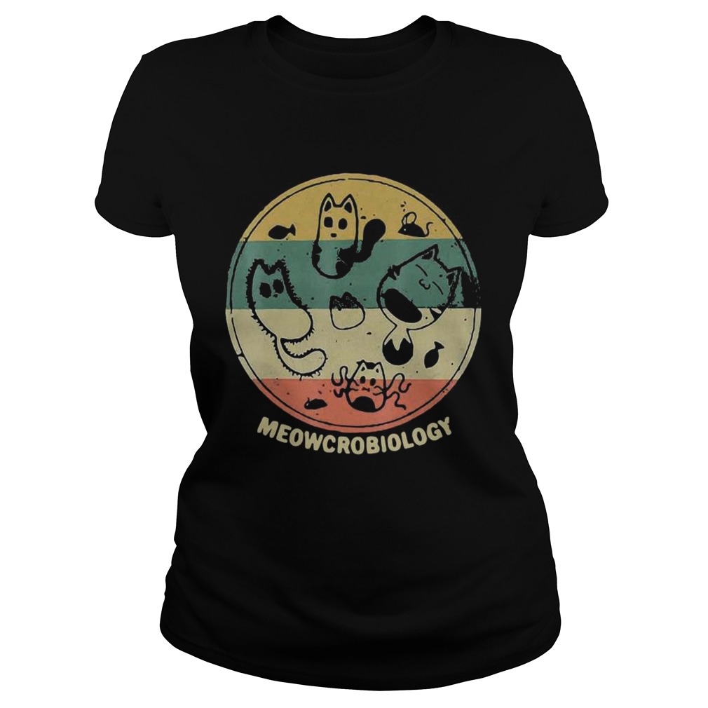 Meowcrobiology Microbiology Science Cat Vintage Classic Ladies