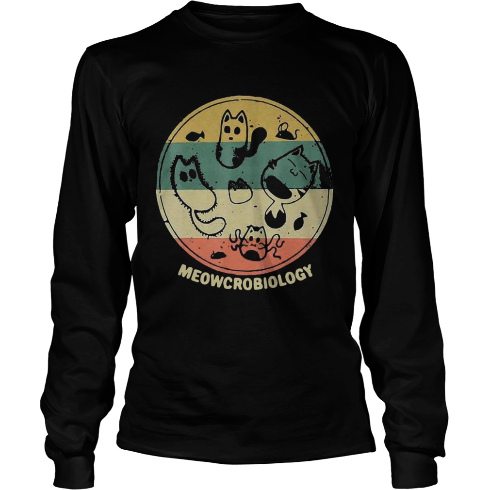Meowcrobiology Microbiology Science Cat Vintage Long Sleeve