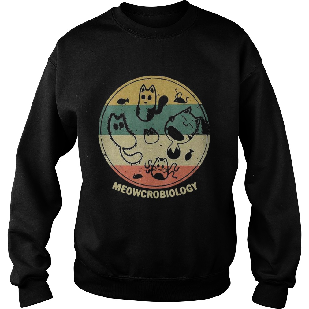 Meowcrobiology Microbiology Science Cat Vintage Sweatshirt