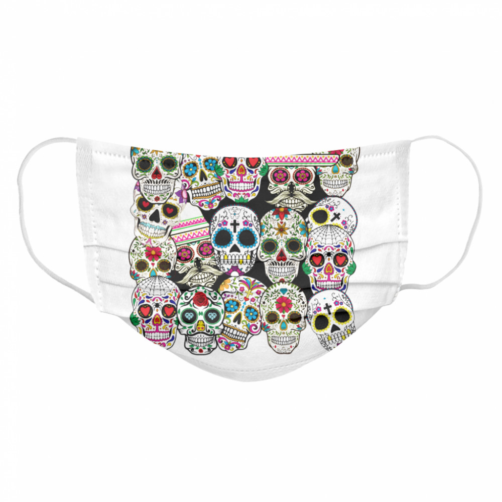 Mexican Day Of The Dead Sugar Skulls Cloth Face Mask