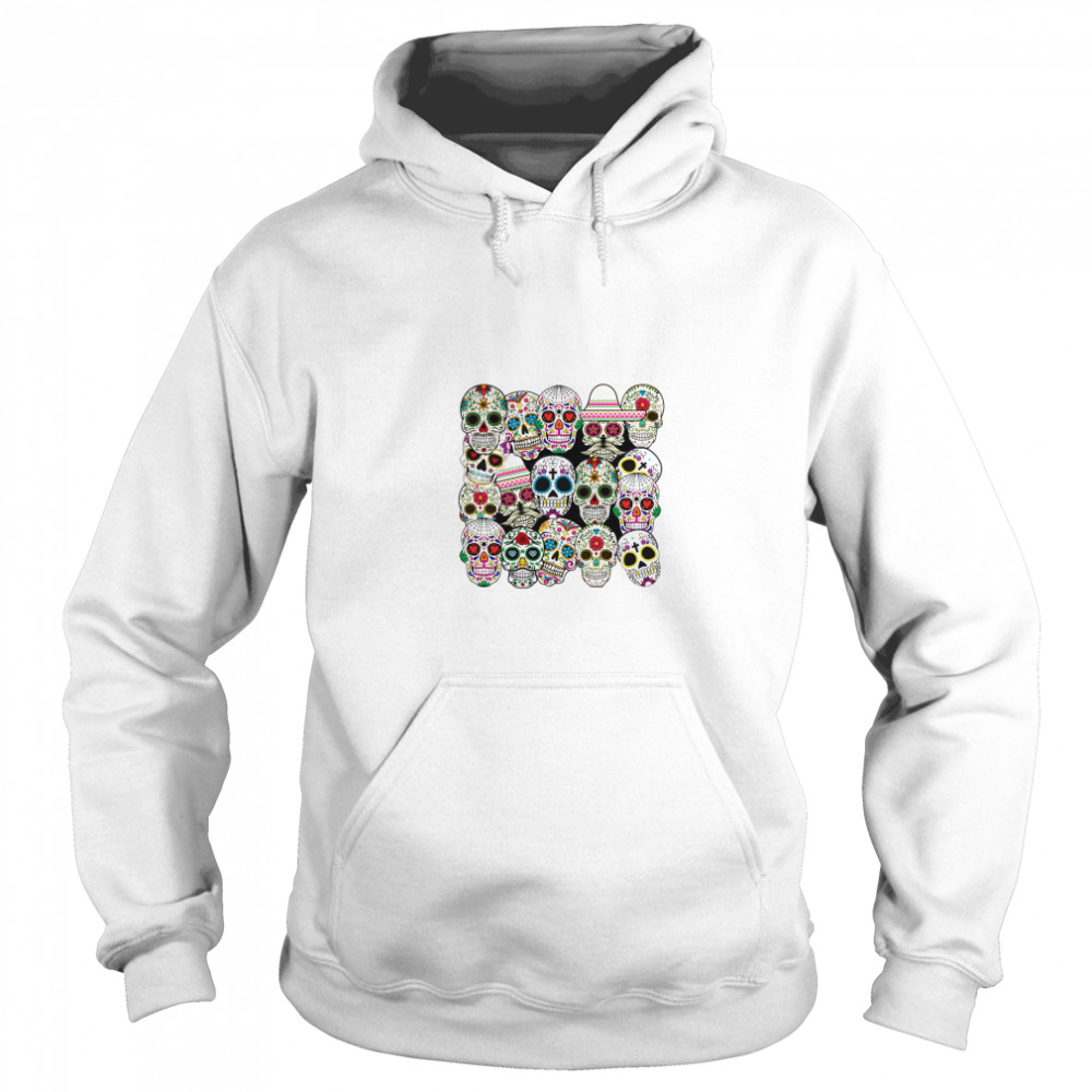 Mexican Day Of The Dead Sugar Skulls Unisex Hoodie