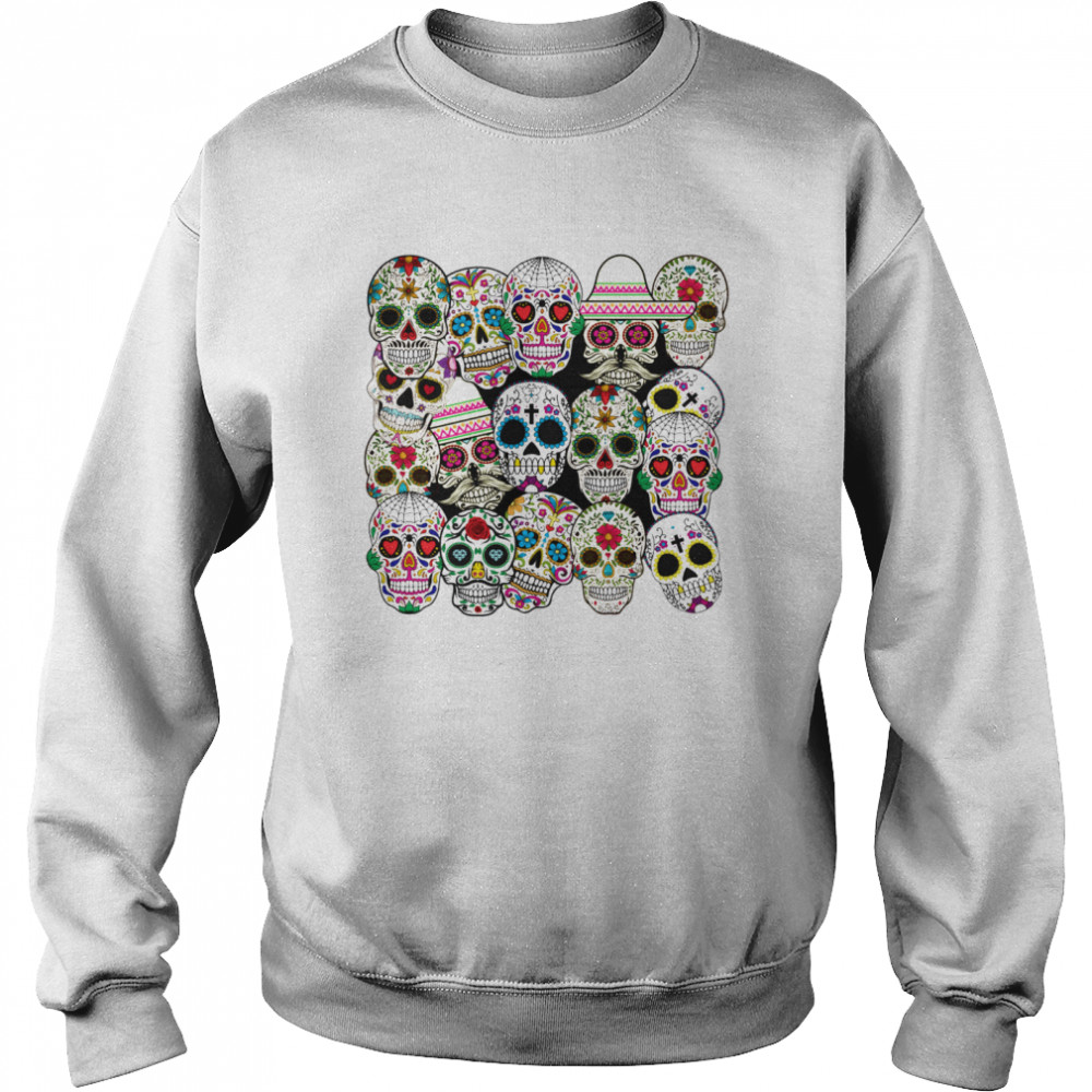 Mexican Day Of The Dead Sugar Skulls Unisex Sweatshirt