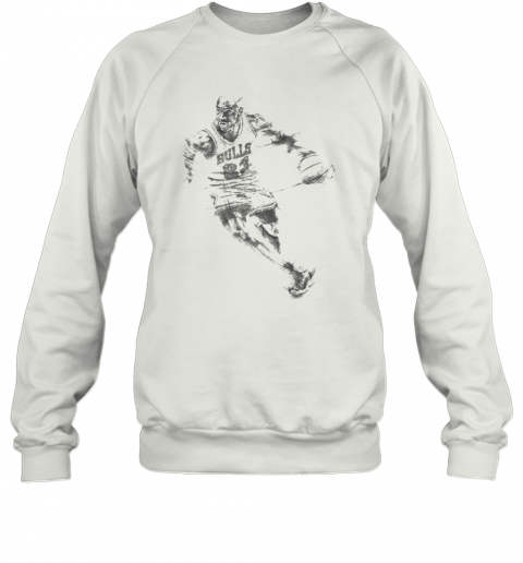 Michael Jordan Playing Basketball Chicago Bulls Art T-Shirt Unisex Sweatshirt