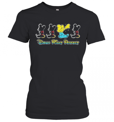 Mickey Mouse Down Right Perfect T-Shirt Classic Women's T-shirt