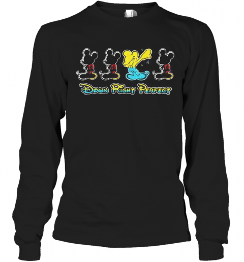 Mickey Mouse Down Right Perfect T-Shirt Long Sleeved T-shirt 