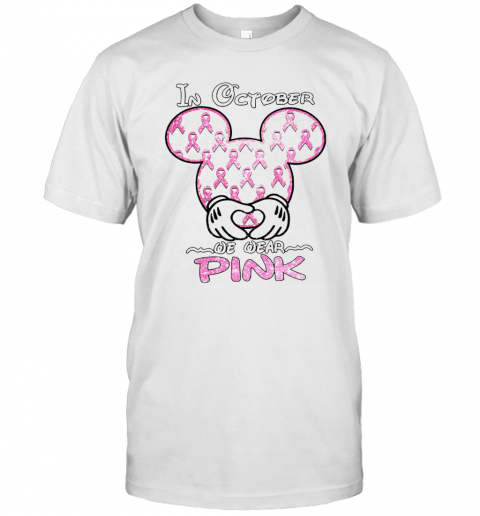 Mickey Mouse In October We Wear Pink Diamond T-Shirt