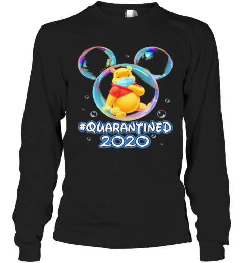 Mickey Mouse Pooh Wear Mask Quarantined 2020 T-Shirt Long Sleeved T-shirt 