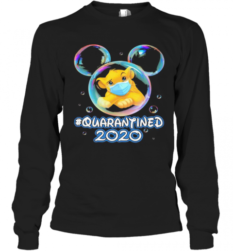 Mickey Mouse Simba Wear Mask Quarantined 2020 T-Shirt Long Sleeved T-shirt 