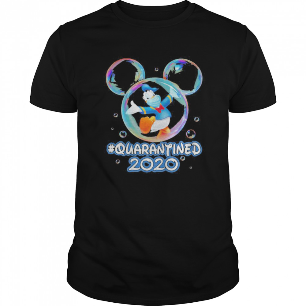 Mickey mouse donald duck wear mask quarantined 2020 shirt