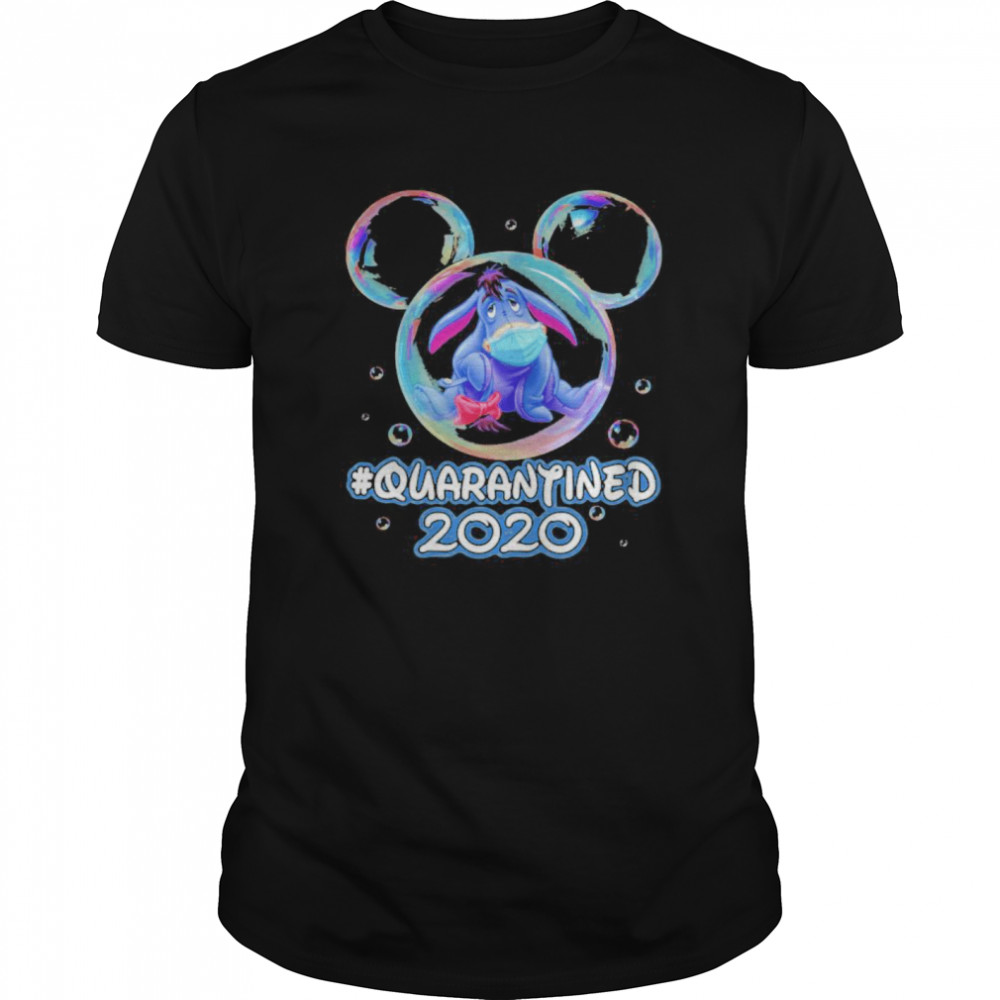 Mickey mouse eeyore wear mask quarantined 2020 shirt