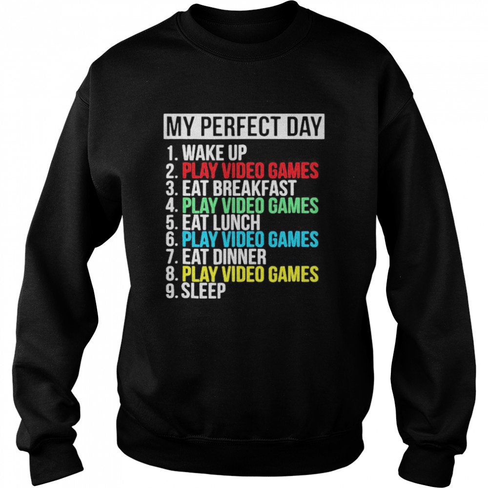 My Perfect Day Play Video Games Vintage Unisex Sweatshirt