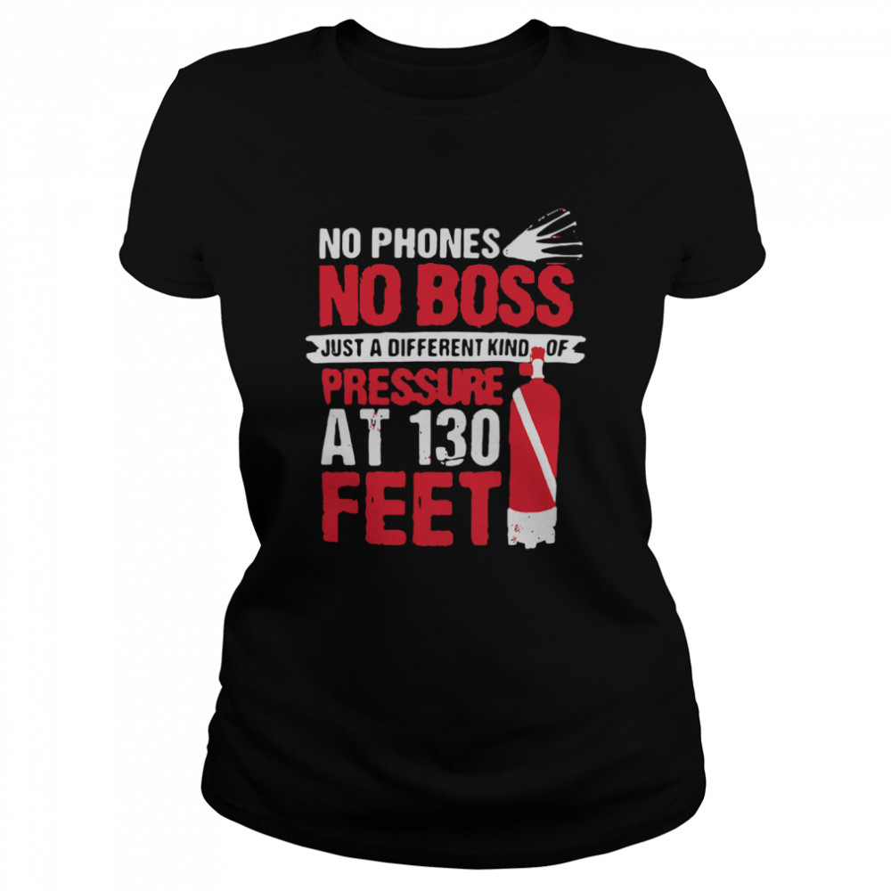 No Phones No Boss Just A Different Kind Of Pressure At 130 Feet Classic Women's T-shirt