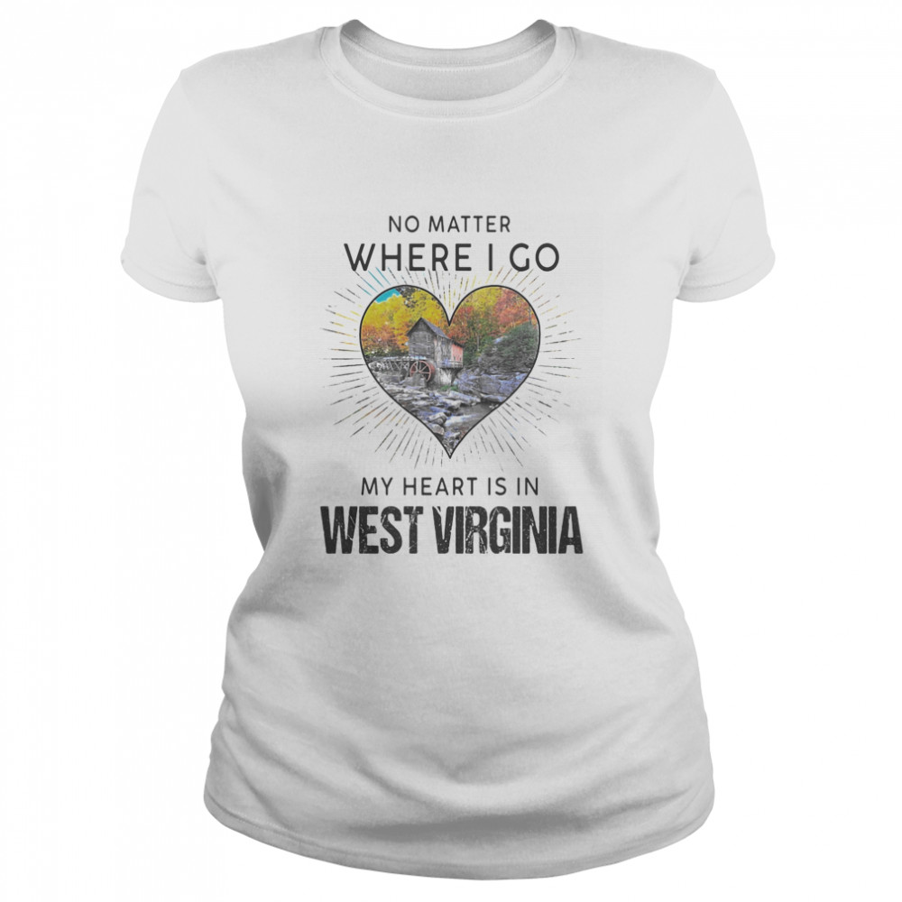 No matter where i go my heart is in west virginia Classic Women's T-shirt