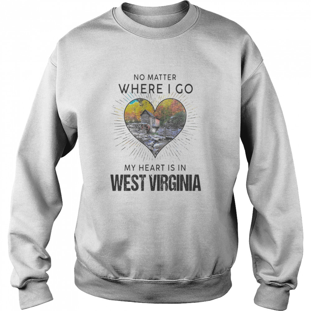 No matter where i go my heart is in west virginia Unisex Sweatshirt