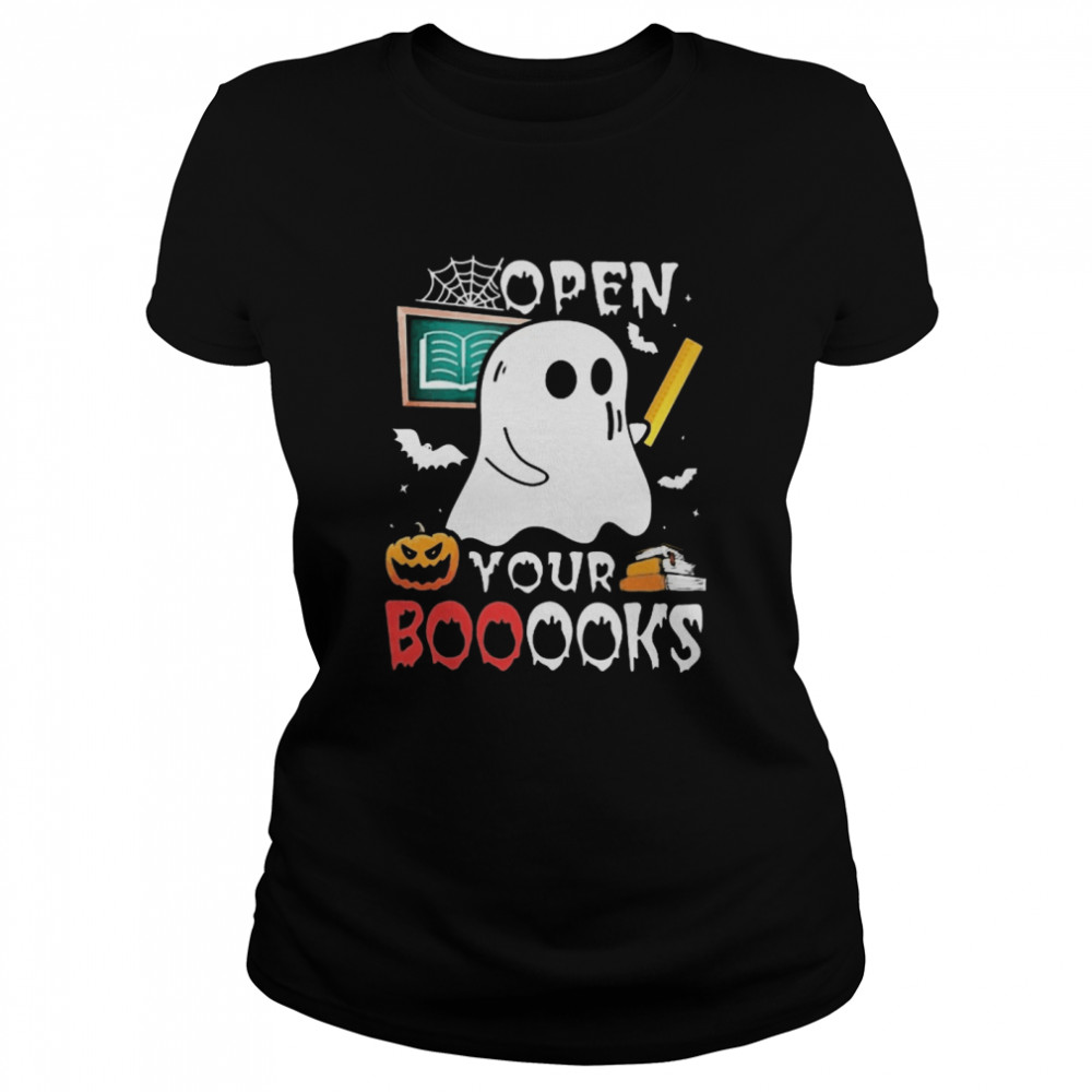 Open Your Booooks Halloween Classic Women's T-shirt