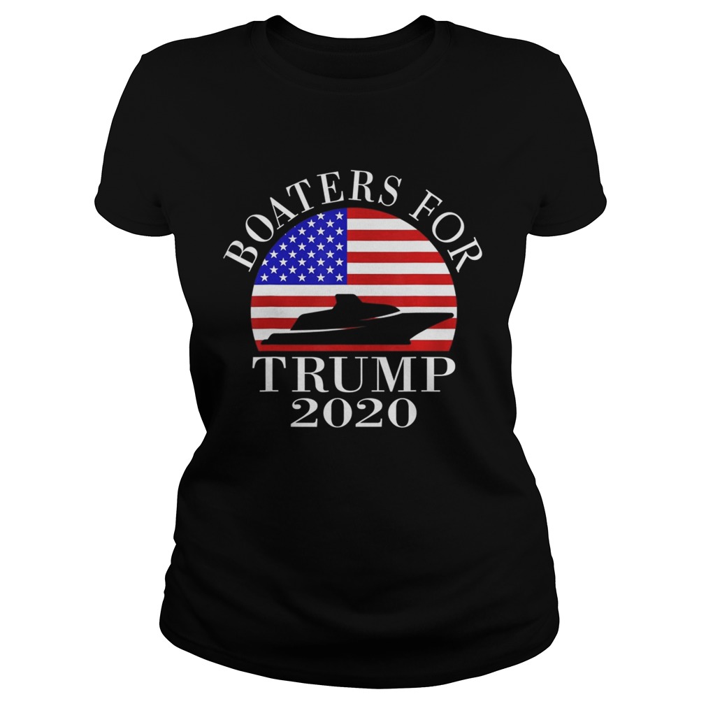 Patriotic Boaters For Trump 2020 US Flag Classic Ladies