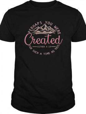 Perhaps You Were Created For Such A Time As This Esther 4 14 Pink shirt