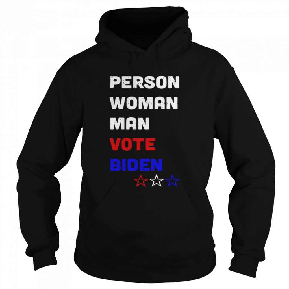 Person Woman Man Vote Joe Biden 2020 Vintage Unisex Hoodie
