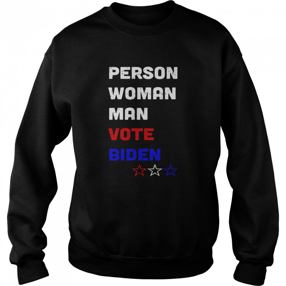 Person Woman Man Vote Joe Biden 2020 Vintage Unisex Sweatshirt