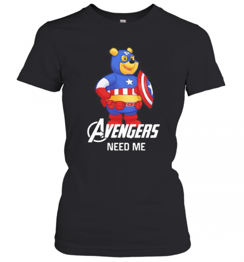 Pooh Captain America Avengers Need Me T-Shirt Classic Women's T-shirt