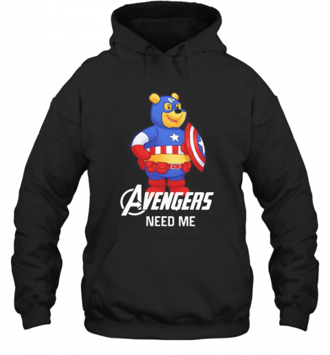Pooh Captain America Avengers Need Me T-Shirt Unisex Hoodie