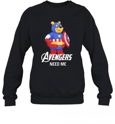 Pooh Captain America Avengers Need Me T-Shirt Unisex Sweatshirt