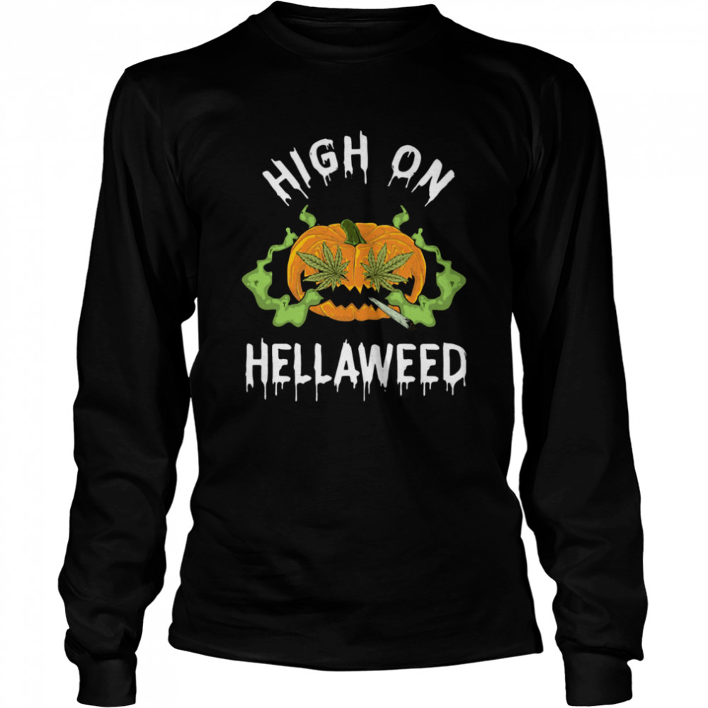 Pumpkin Weed High Onweed Long Sleeved T-shirt