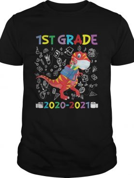 Quarantine Dinosaur 1st Grade 2020 Back To School shirt