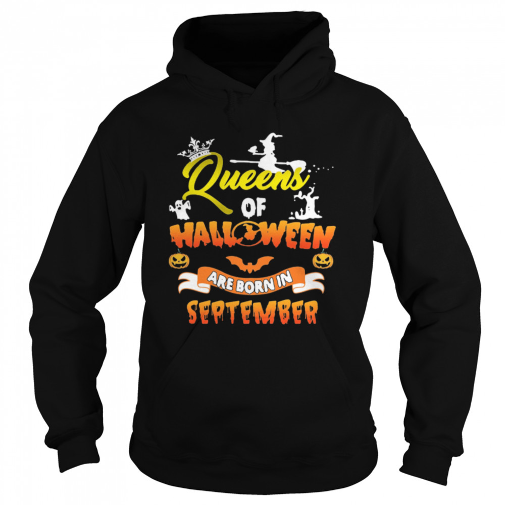 Queen Of Halloween Are Born In September Halloween Unisex Hoodie