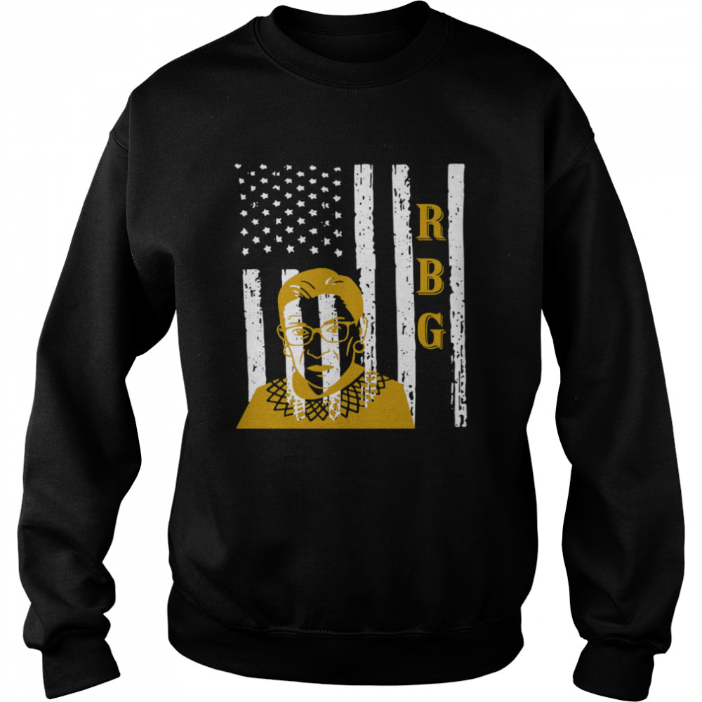 RBG Ruth Bader Ginsburg American Flag Unisex Sweatshirt