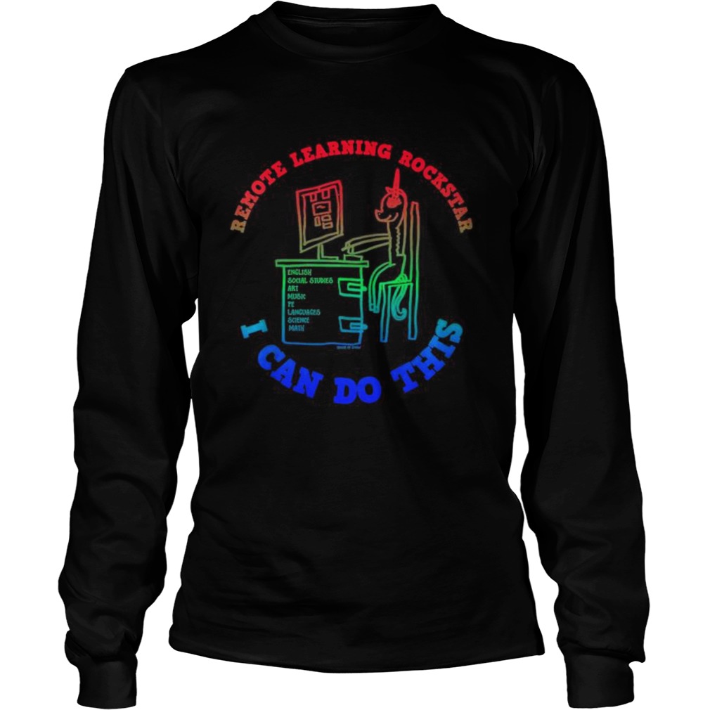 Remote Learning Rockstar Unicorn I Can Do This Mindset Long Sleeve