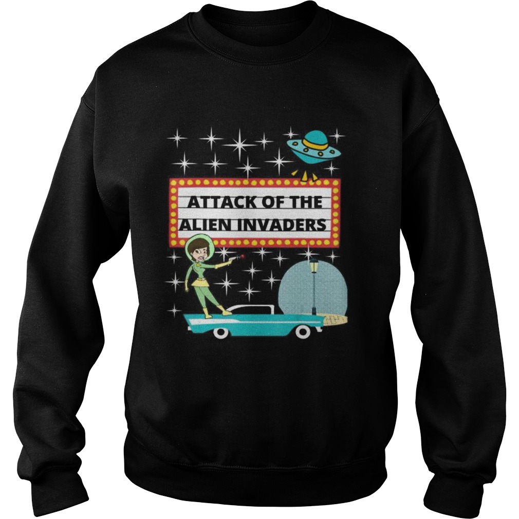 Retro 50s Scifi Attack of the Alien Invaders Sweatshirt