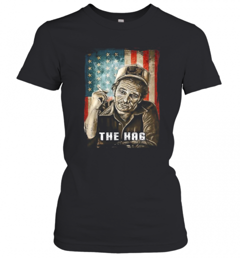 Retro Merle Tees Haggard Country Music The Hag Flag American T-Shirt Classic Women's T-shirt