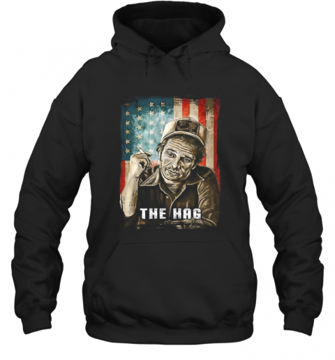 Retro Merle Tees Haggard Country Music The Hag Flag American T-Shirt Unisex Hoodie