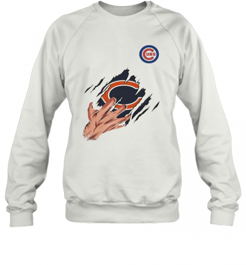 Scratch Chicago Bear And Chicago Cubs T-Shirt Unisex Sweatshirt