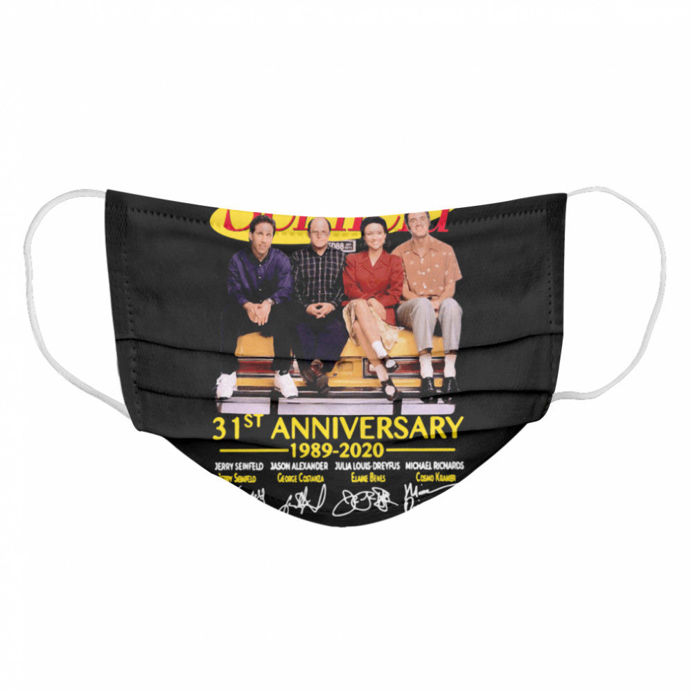 Seinfeld 31st Anniversary 1989 2020 Thank You For The Memories Signatures Cloth Face Mask