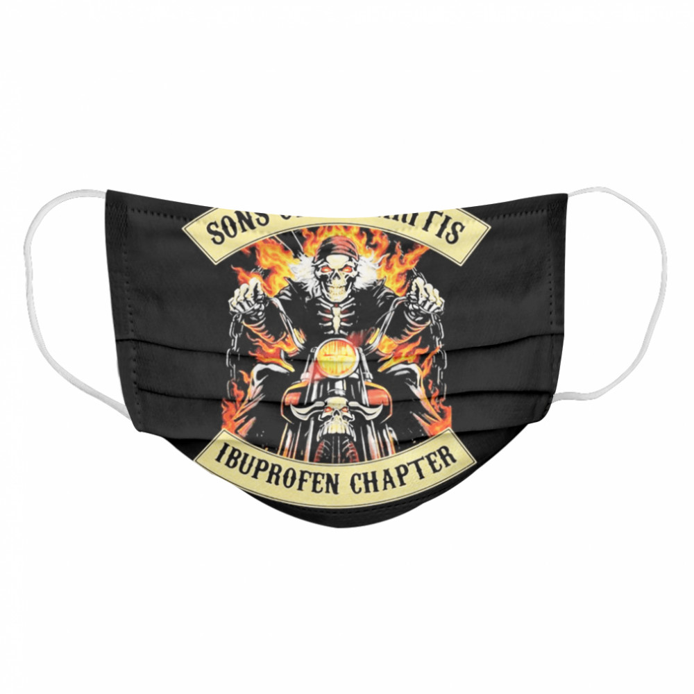 Skeleton riding motorcycle sons of arthritis ibuprofen chapter Cloth Face Mask