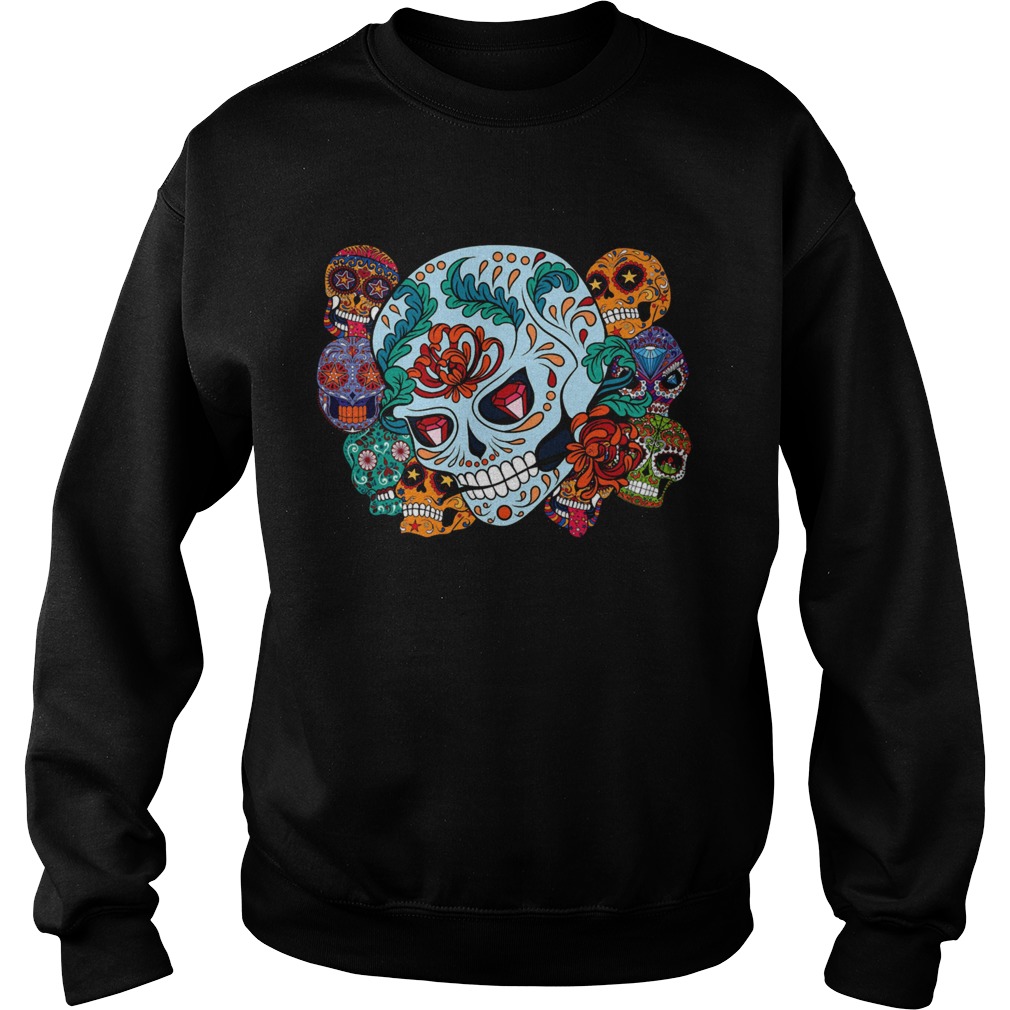Skull Collage Dia De Muertos Day Of The Dead Sweatshirt