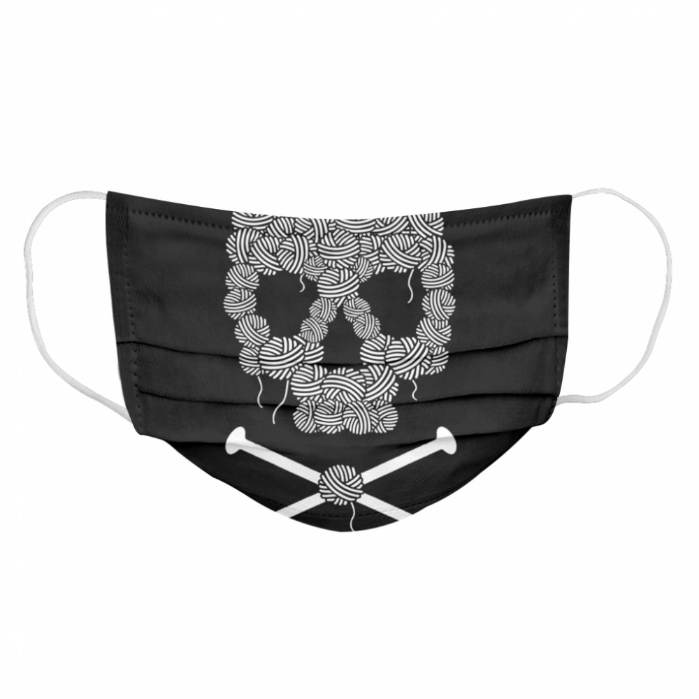 Skull For Knitters Day Of The Dead Cloth Face Mask
