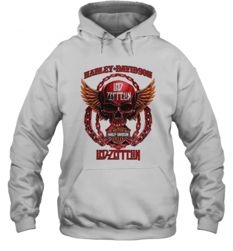 Skull Harley Davidson Motorcycles Led Zeppelin T-Shirt Unisex Hoodie